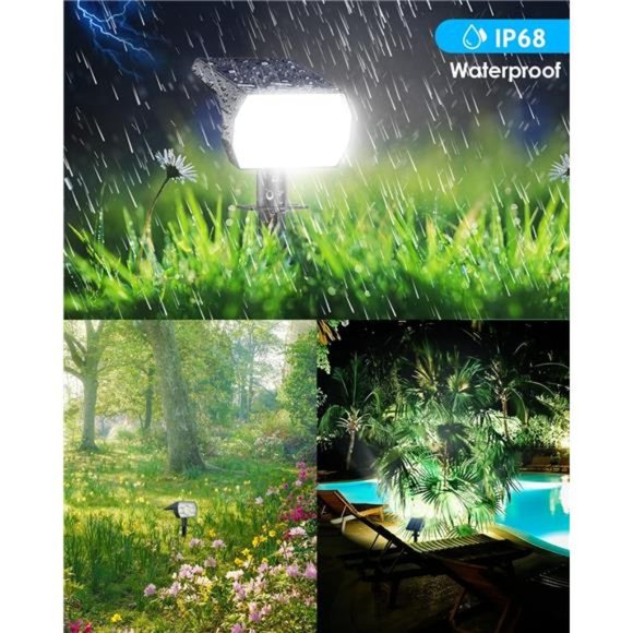 Solar Spot Lights Outdoor Waterproof, 3 Lighting Modes Solar Landscape Lights - Picture 4 of 7